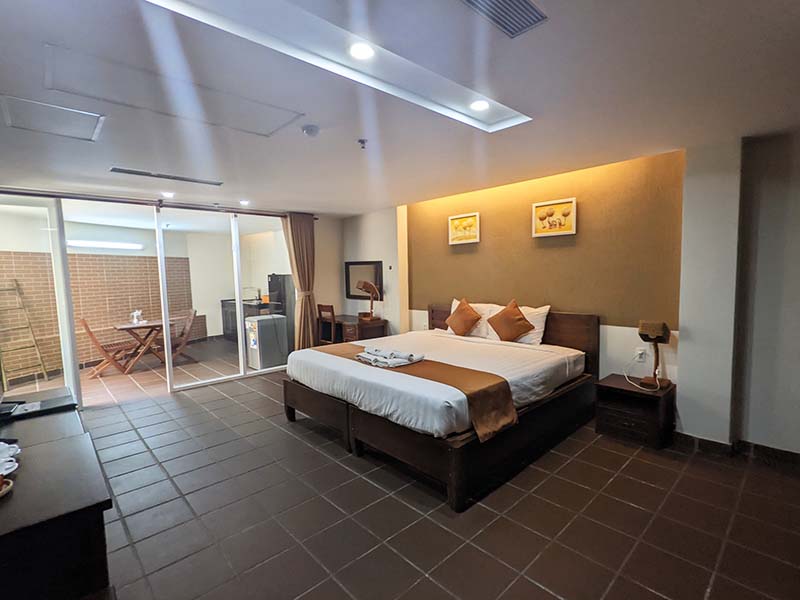 Two bedrooms serviced flat for rent on Hoang Dieu Street, Phu Nhuan District