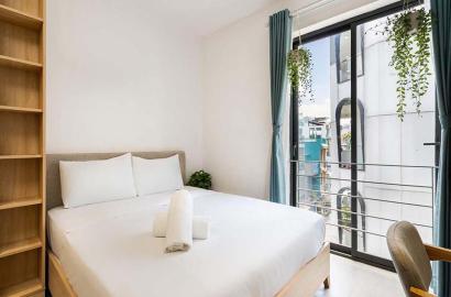 Bright concept serviced studio for rent in Phu Nhuan District Saigon City Center