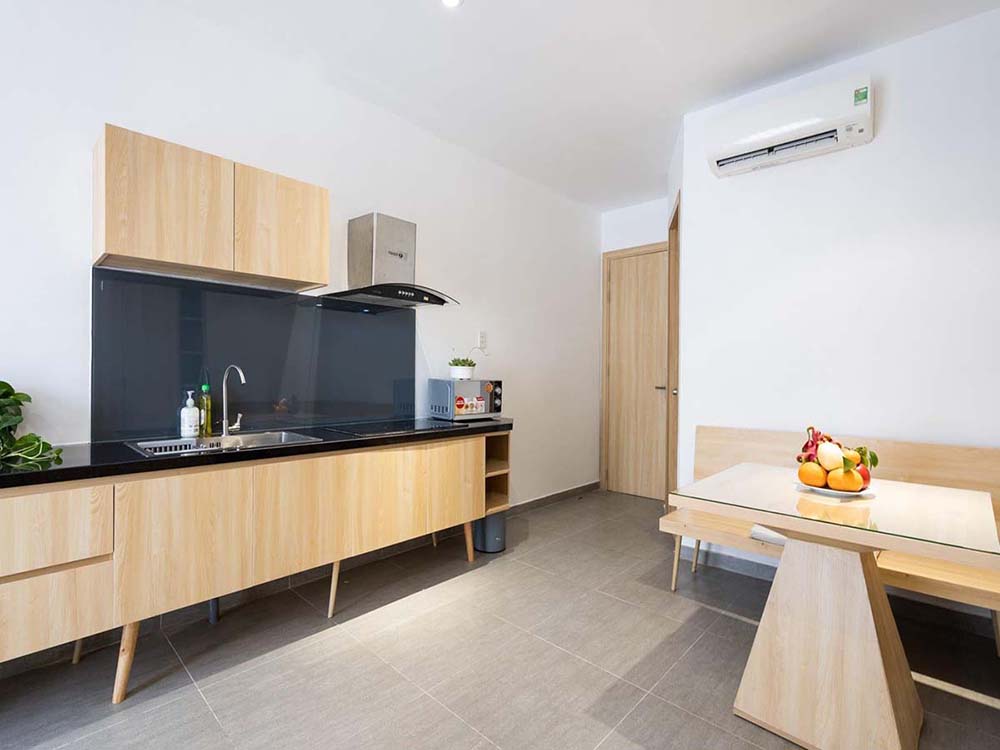 Bright concept serviced studio for rent in Phu Nhuan District Saigon City Center