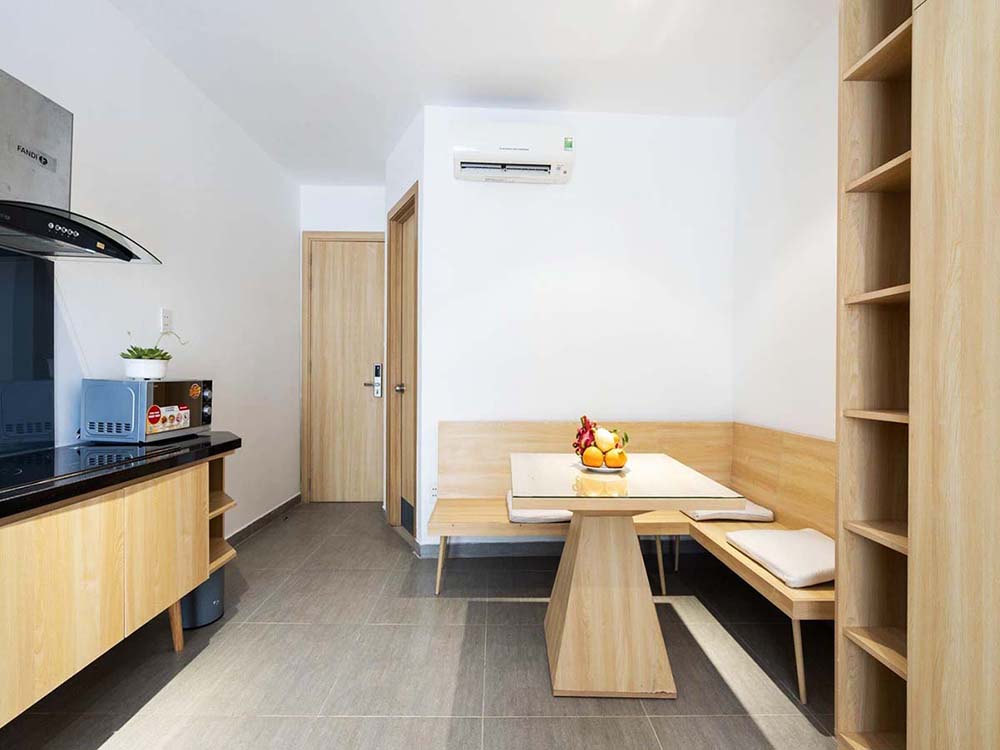 Bright concept serviced studio for rent in Phu Nhuan District Saigon City Center