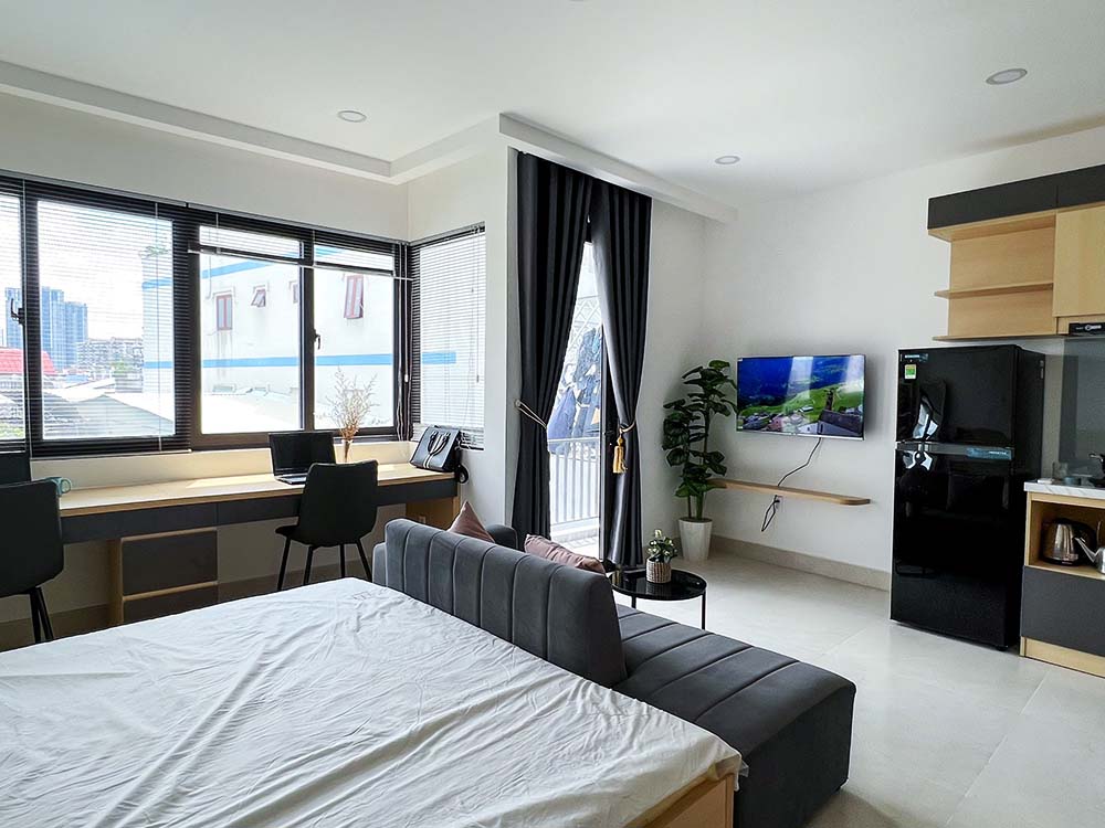 Nice serviced apartment for lease on Nguyen Cuu Van Street, Binh Thanh District
