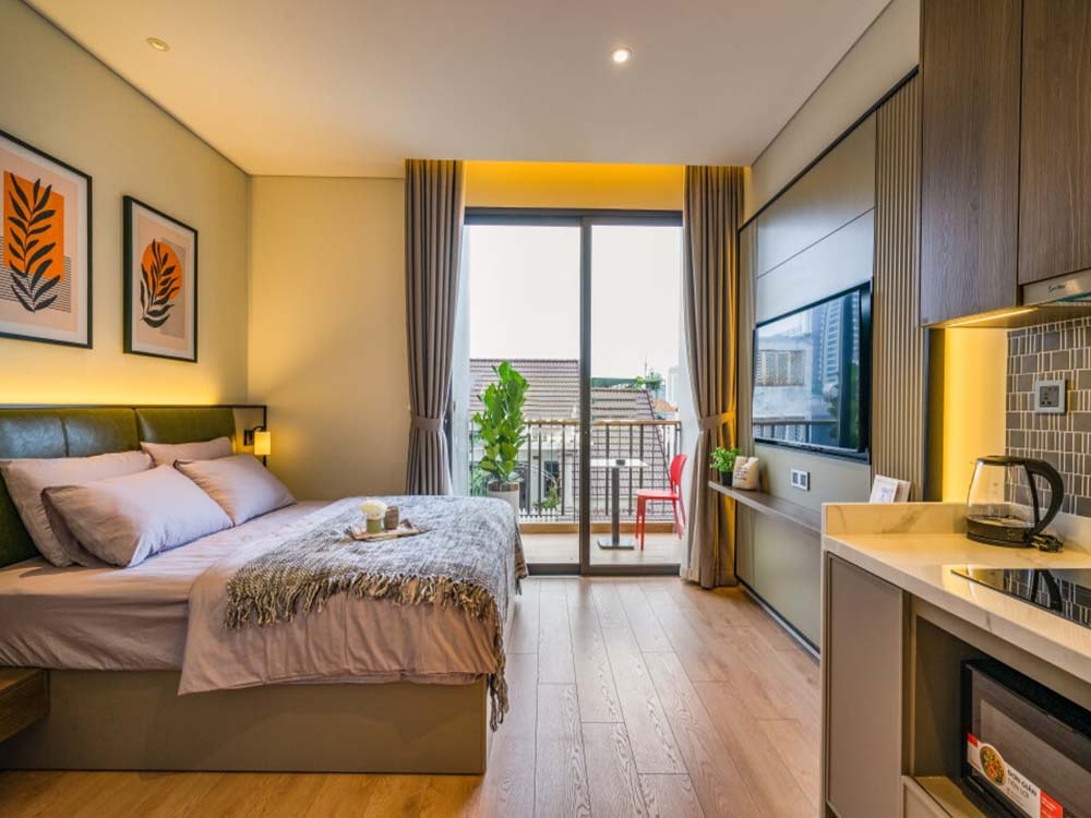 Windy studio serviced apartment for rent on Thao Dien Ward Thu Duc City Saigon
