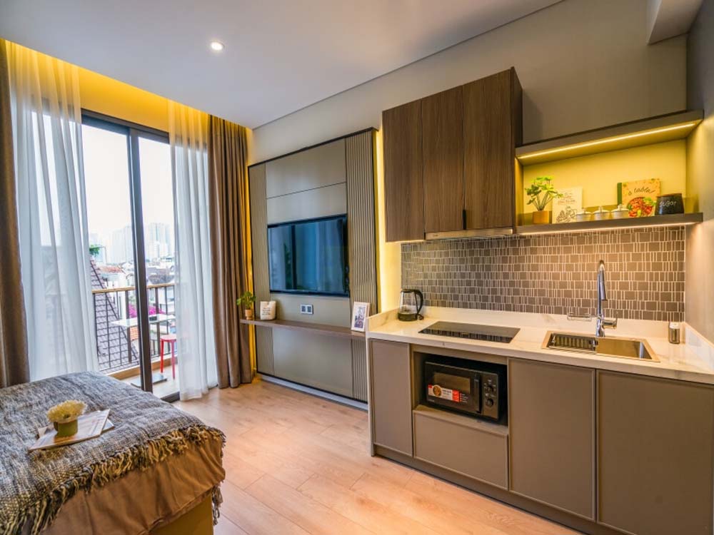 Windy studio serviced apartment for rent on Thao Dien Ward Thu Duc City Saigon
