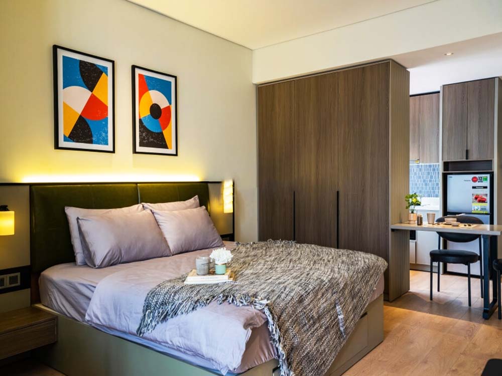 Nice serviced apartment leasing in Thao Dien BeHOLM building in Thu Duc City