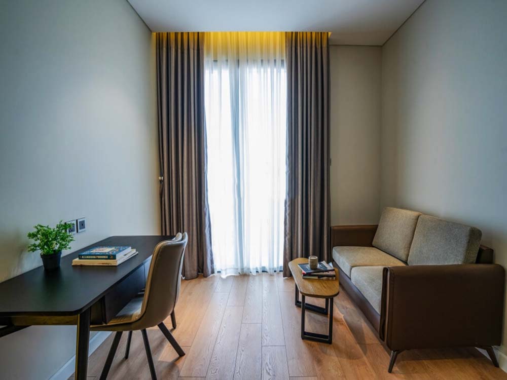 Nice serviced apartment leasing in Thao Dien BeHOLM building in Thu Duc City