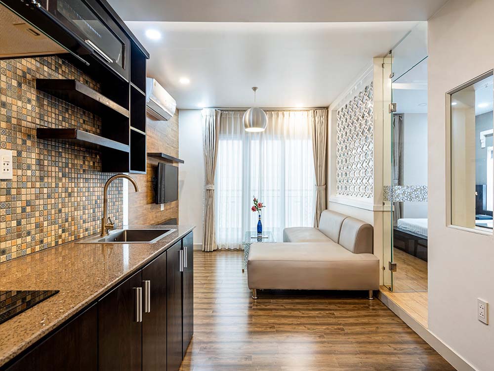 Elegant serviced apartment leasing in Phu Nhuan District Hoang Dieu Street