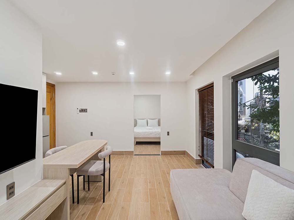One bedroom serviced apartment for rent on Nguyen Cuu Van Street, Binh Thanh