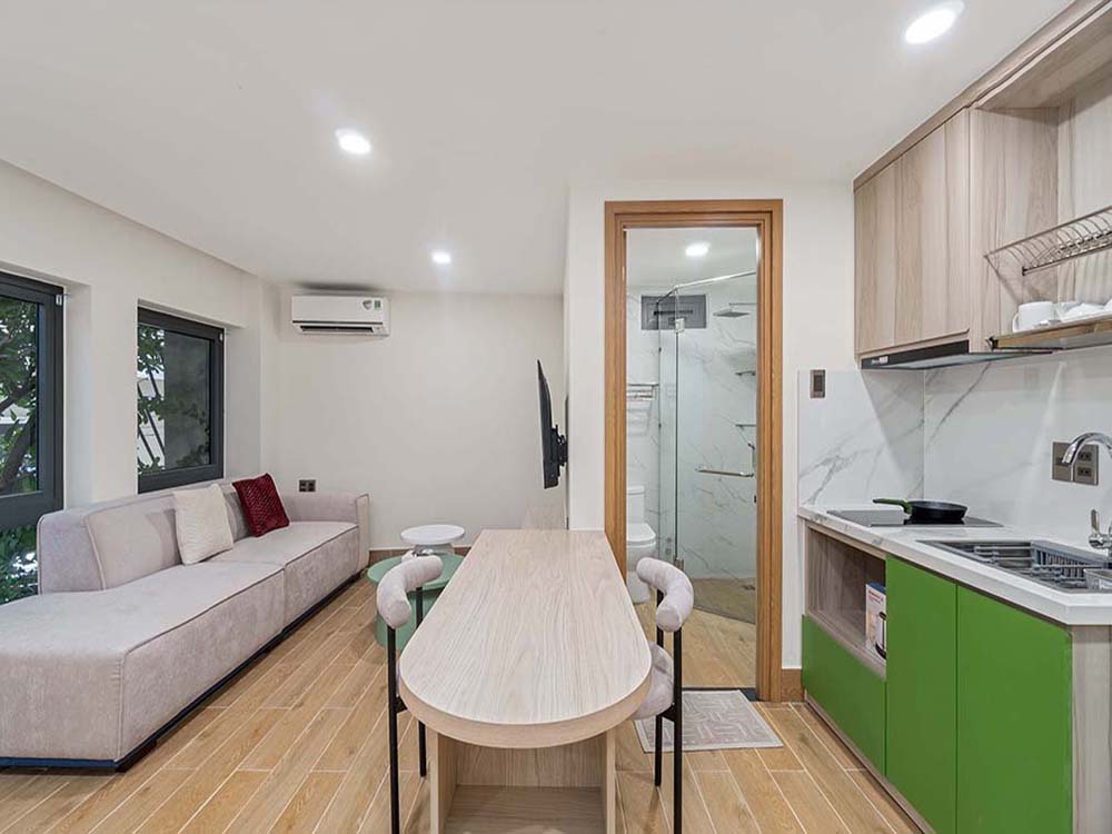 One bedroom serviced apartment for rent on Nguyen Cuu Van Street, Binh Thanh