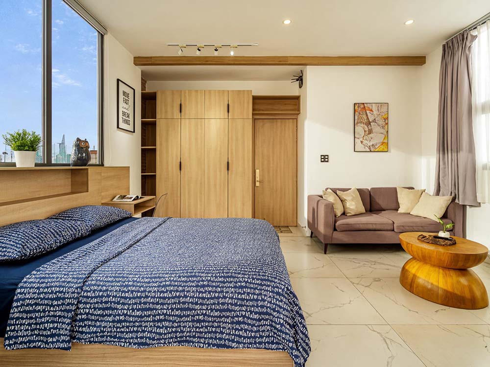 Bright-light penthouse serviced apartment for rent in Binh Thanh District Saigon