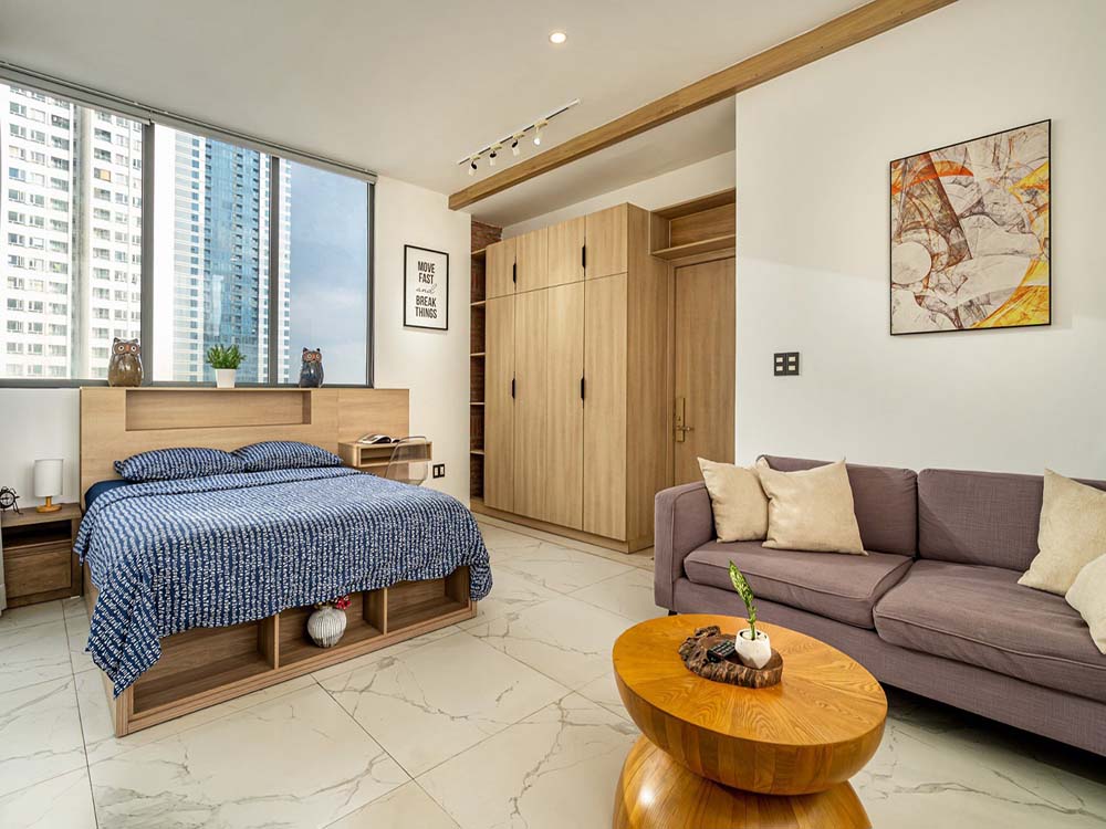 Bright-light penthouse serviced apartment for rent in Binh Thanh District Saigon
