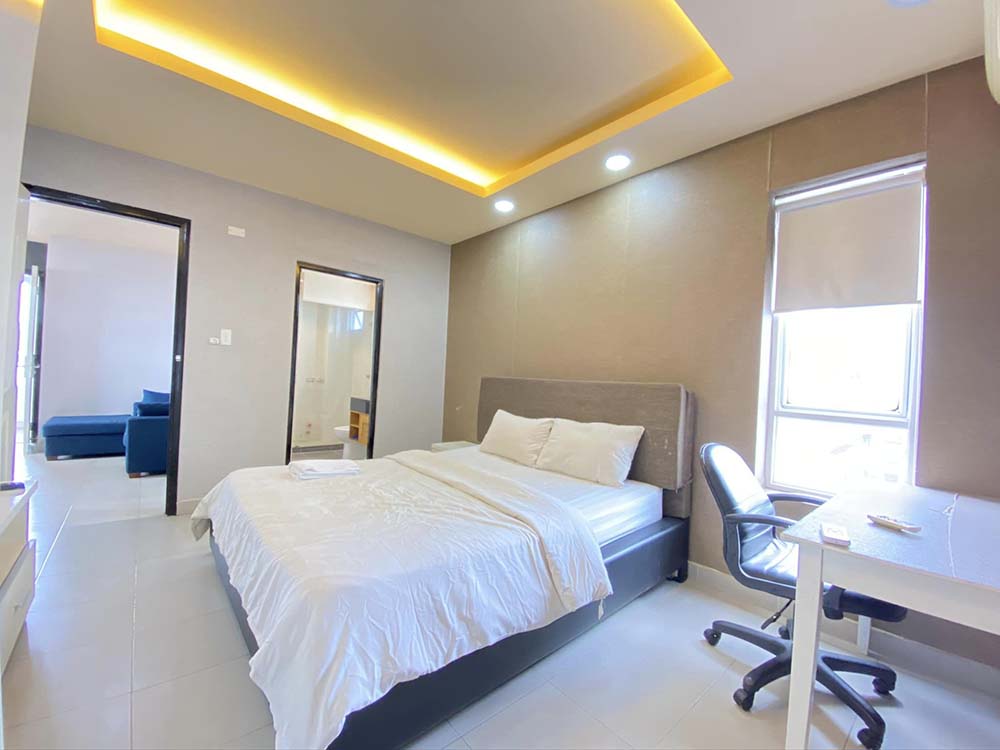 Two bedroom serviced apartment for lease on Hai Ba Trung Street District 3 Saigon