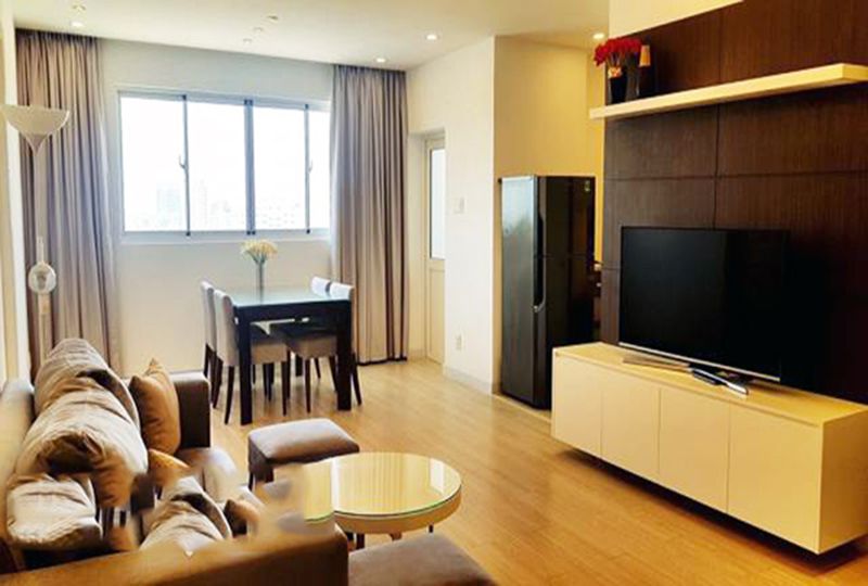 Two Bedroom apartment in Central Garden Building, Cau Kho ward , district 1 for lease.