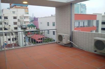 Penthouse serviced apartment for rent on Huynh Khuong Ninh street , district 1 , HCMC .