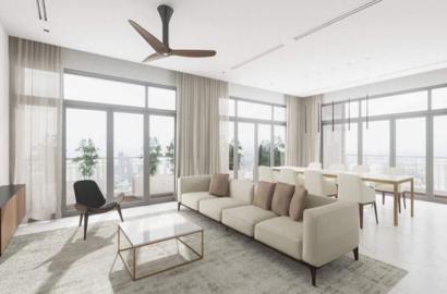 Nice penthouse apartment for rent in City Garden Ngo Tat To street