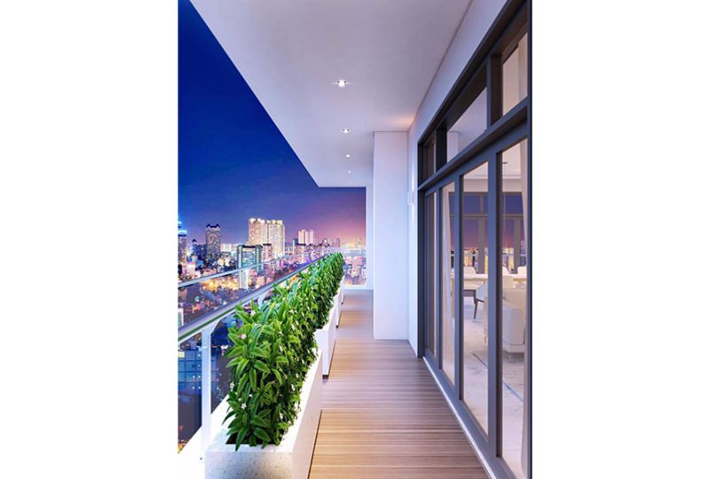 Nice penthouse apartment for rent in City Garden Ngo Tat To street