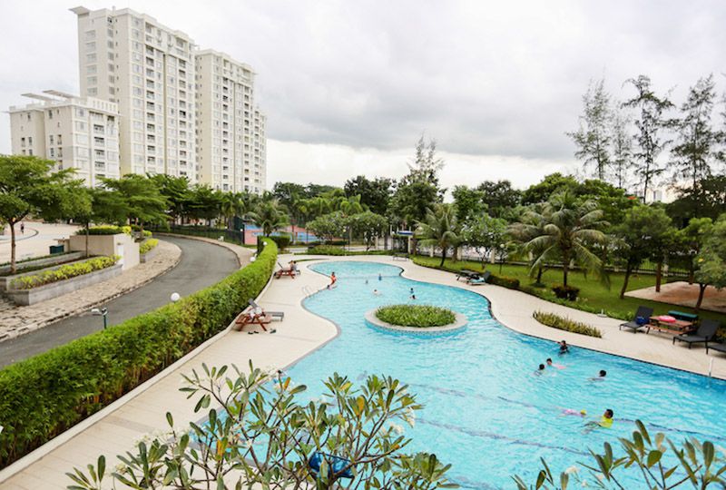 Three bedroom apartment in Riverside Residence for lease in district 7