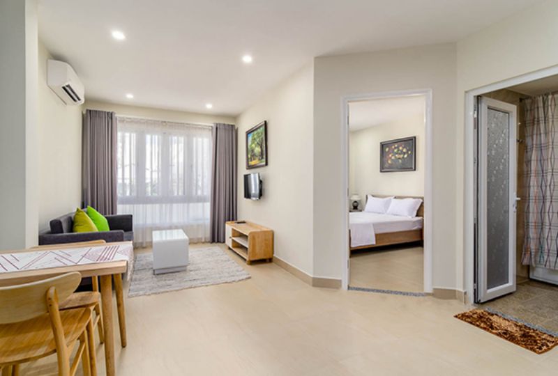 Nice serviced apartment for lease on Nguyen Huu Canh street Binh Thanh