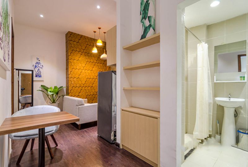 1 bedroom serviced apartment for rent on Le Lai street Ben Thanh district 1