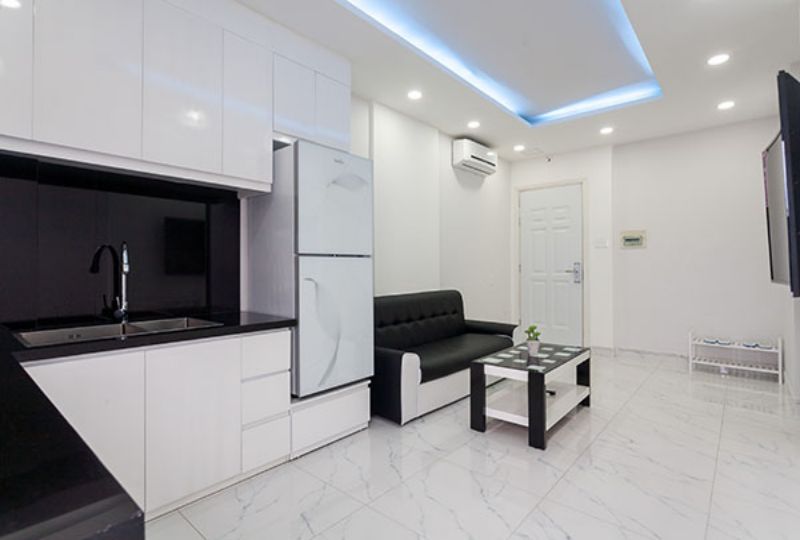2 bedroom serviced apartment for rent on Nguyen Van Troi street, district 3